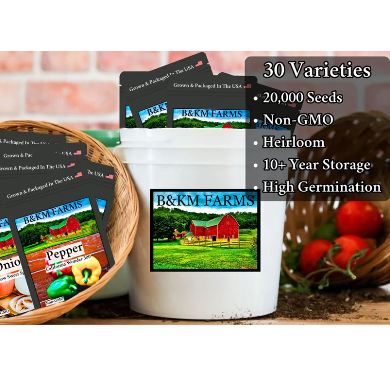 30 Vegetable Seed Packet Vault: 30,000 Heirloom Seeds - Image 2