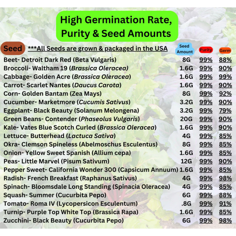 30 Vegetable Seed Packet Vault: 30,000 Heirloom Seeds - Image 3